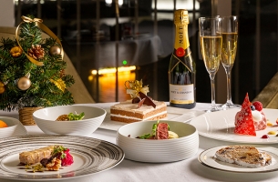 【レインボーブリッジ側ルーム確約】煌めく夜景をカップルで楽しむ★クリスマスディナーコース＆ケーキ付ステイプラン